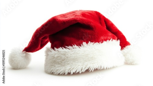 santa claus red hat isolated on white