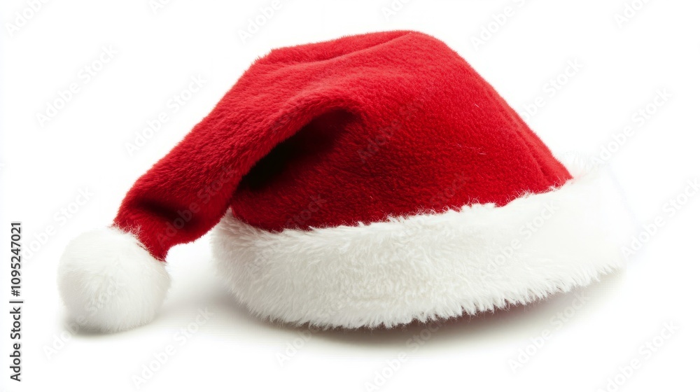 santa claus red hat isolated on white santa claus red hat isolated on white
