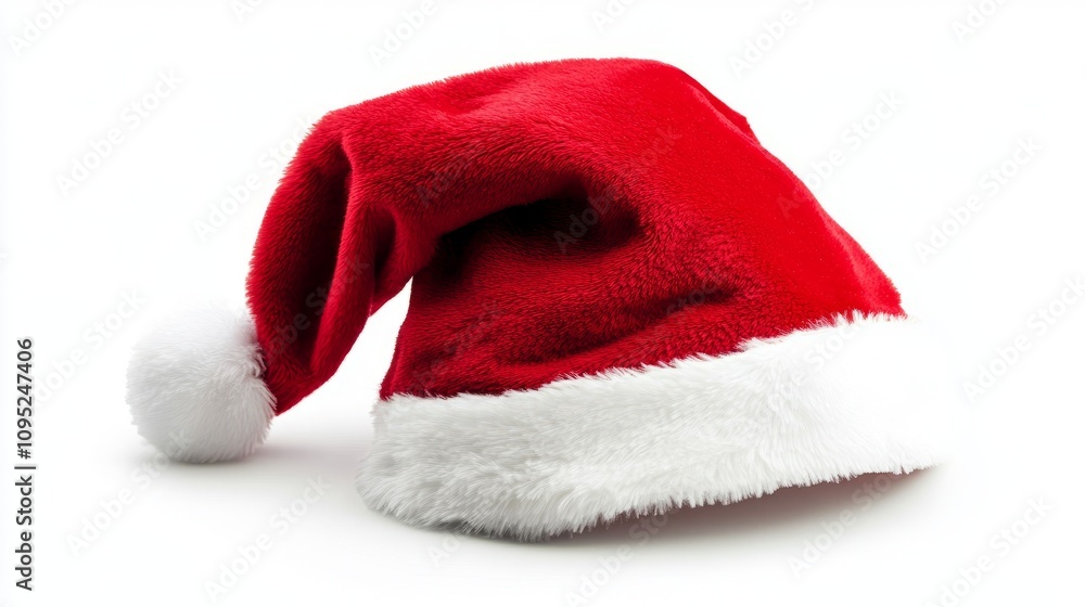 santa claus red hat isolated on white santa claus red hat isolated on white