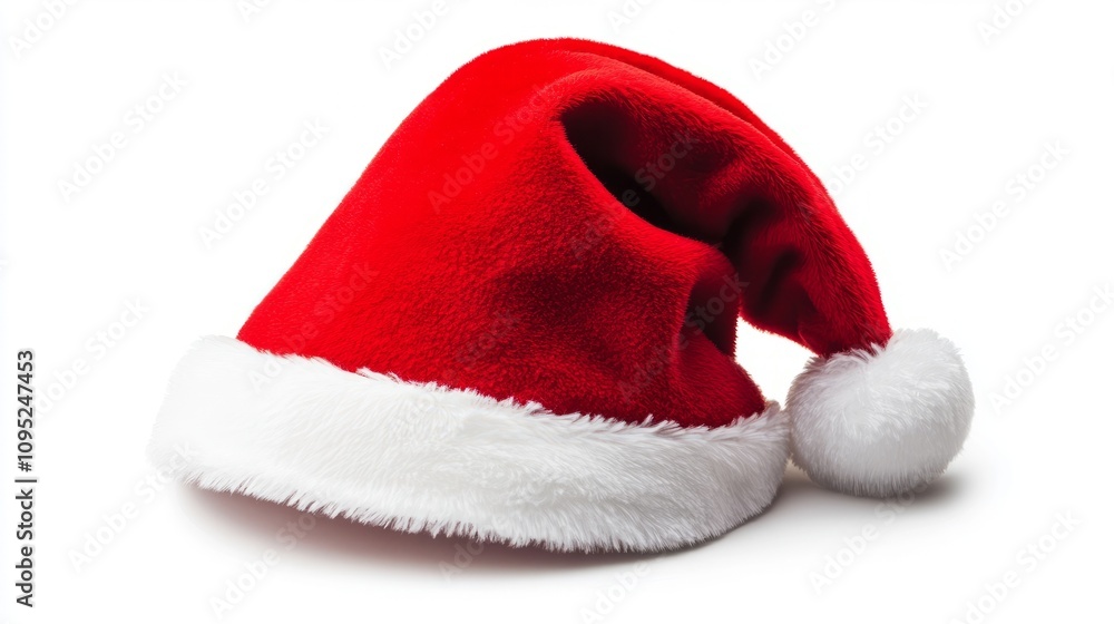 santa claus red hat isolated on white santa claus red hat isolated on white
