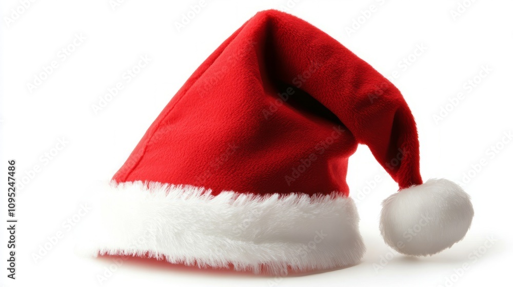 santa claus red hat isolated on white santa claus red hat isolated on white