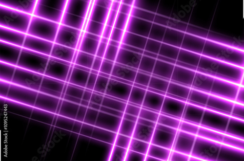 Neon purple grid background. Pink digital game pattern. Magenta wireframe backdrop with diagonal lines. Abstract techno futuristic vector illustration.