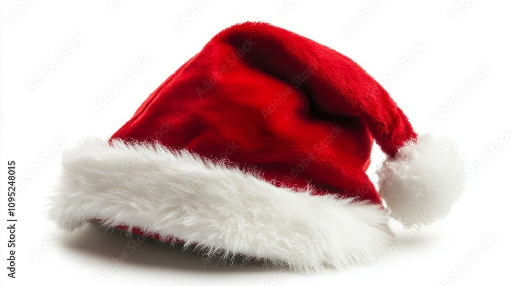 santa claus red hat isolated on white santa claus red hat isolated on white