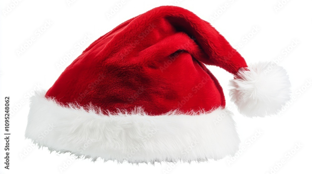 santa claus red hat isolated on white santa claus red hat isolated on white