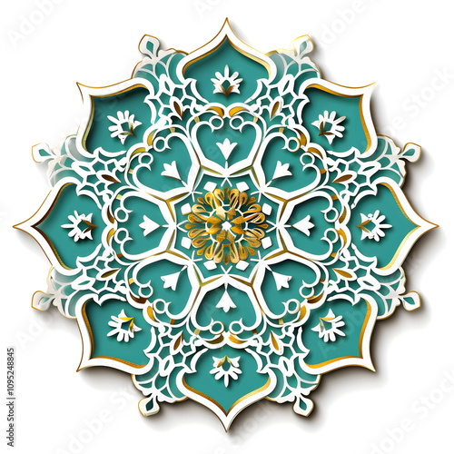 islamic design for aid adha or aid fitri with white shades, detailed, png photo