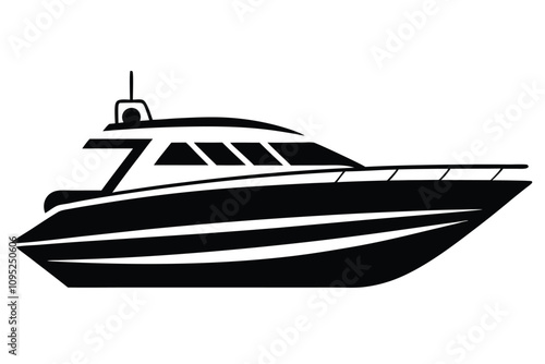 yacht silhouette vector illustration EPS File