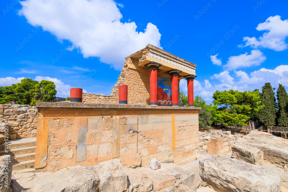 Knossos Palace ruins. Heraklion, Crete, Greece.