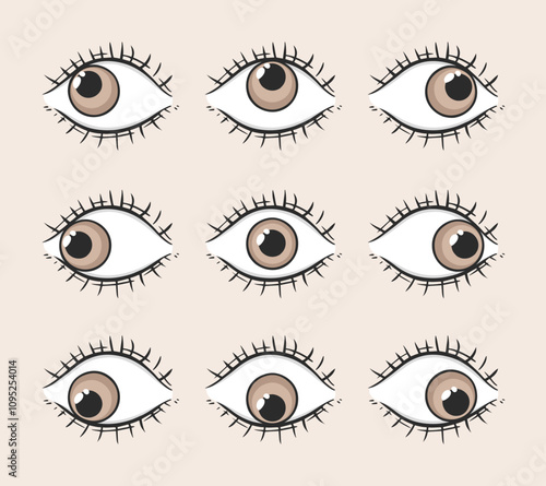 Design of set eyes watching