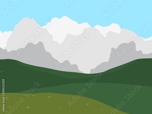 landscape with mountains photo