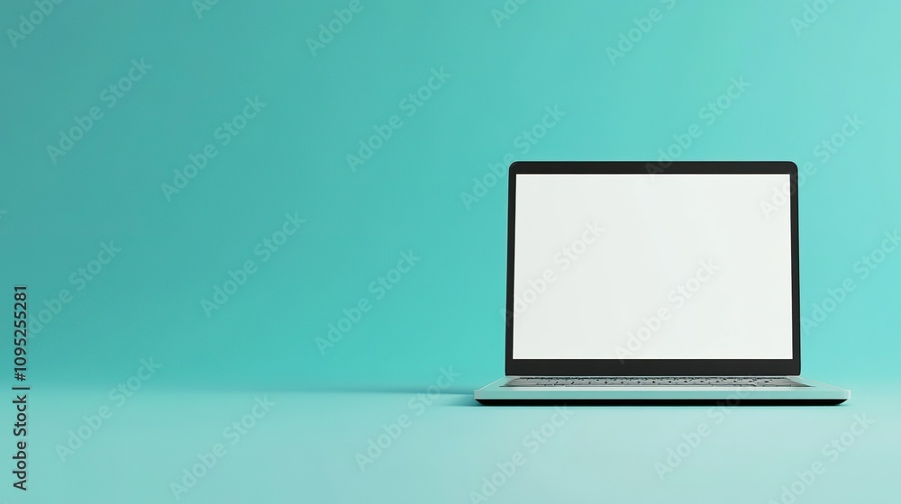 laptop with white screen background laptop with white screen background