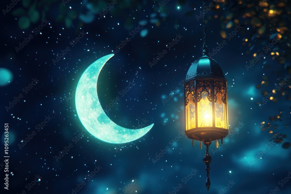 Enchanted Lantern Under the Moonlight Enchanted Lantern Under the Moonlight