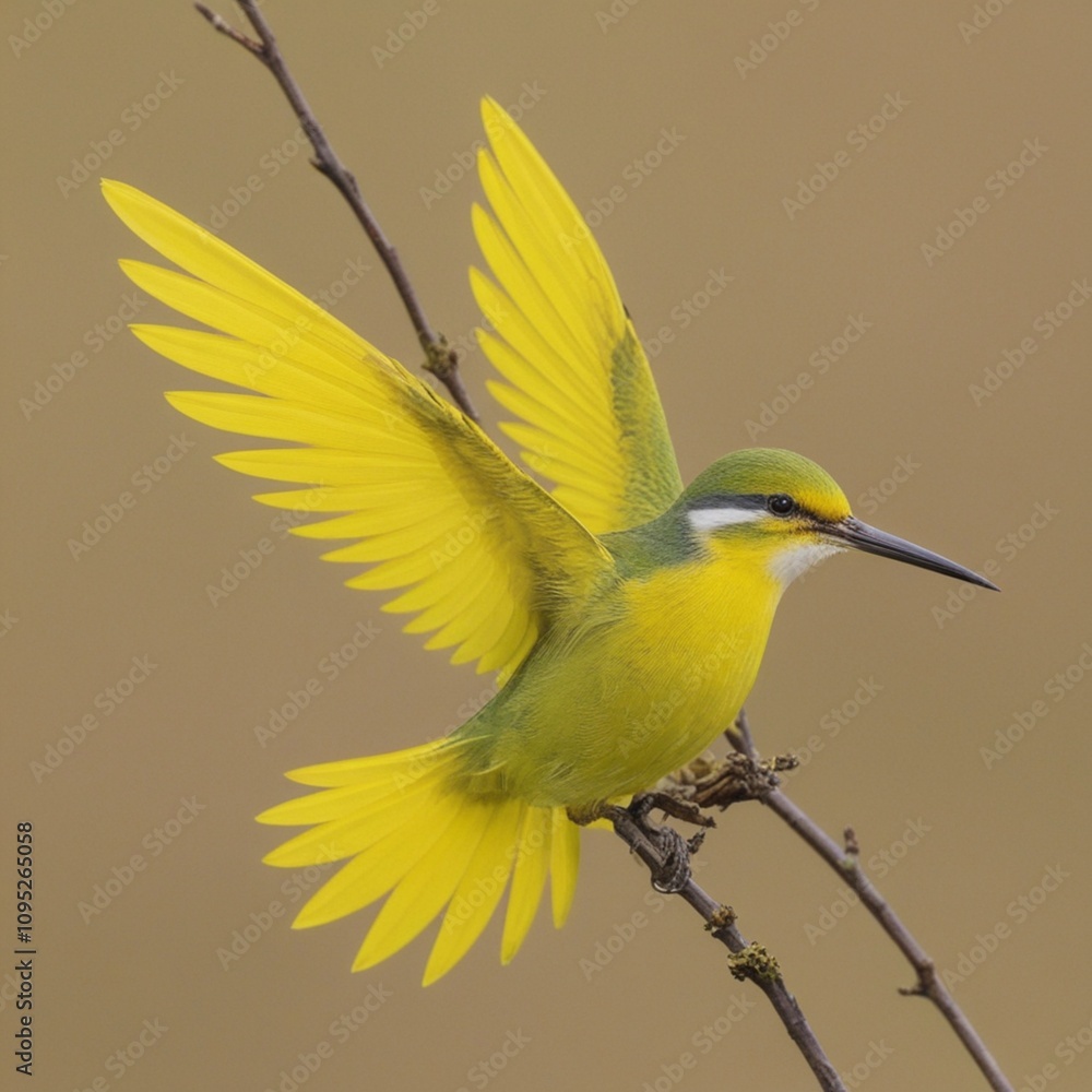 Fototapeta premium yellow and blue bird