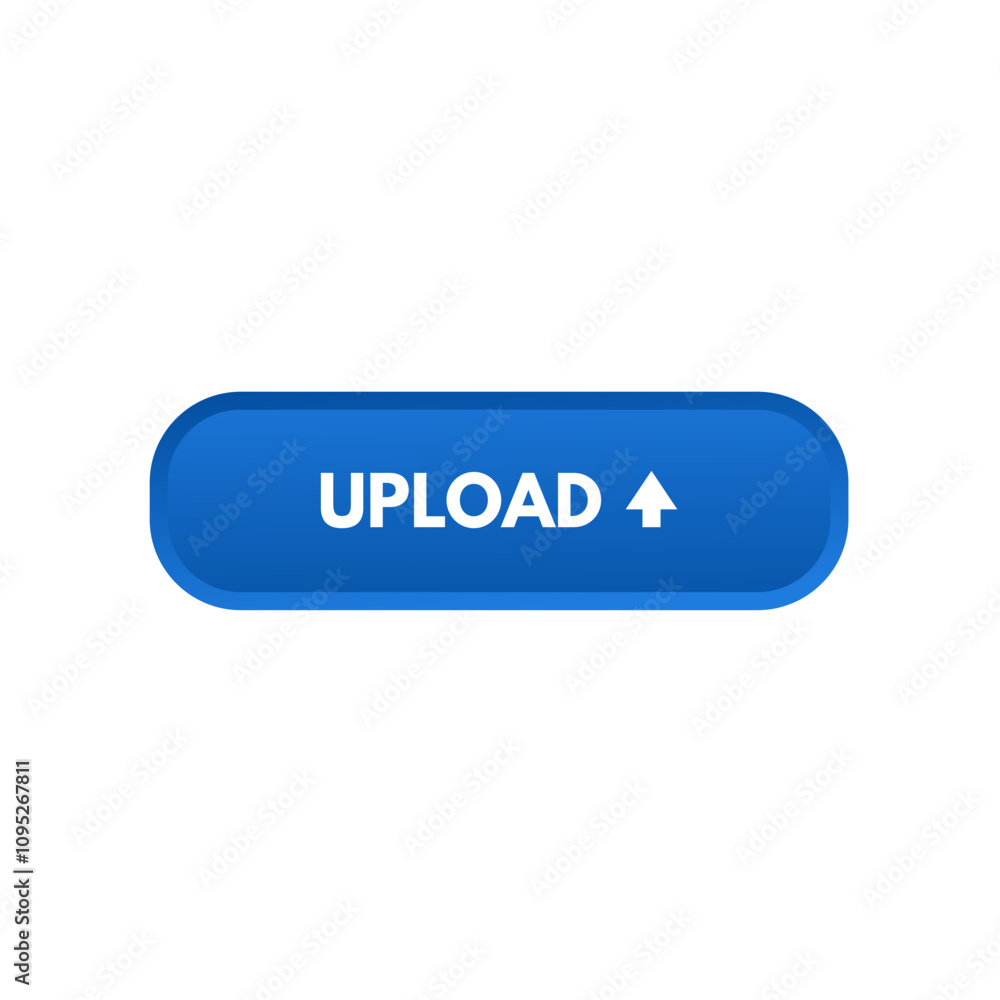 upload - blue button isolated upload - blue button isolated