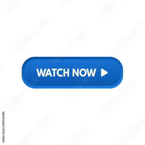 watch now - blue button isolated