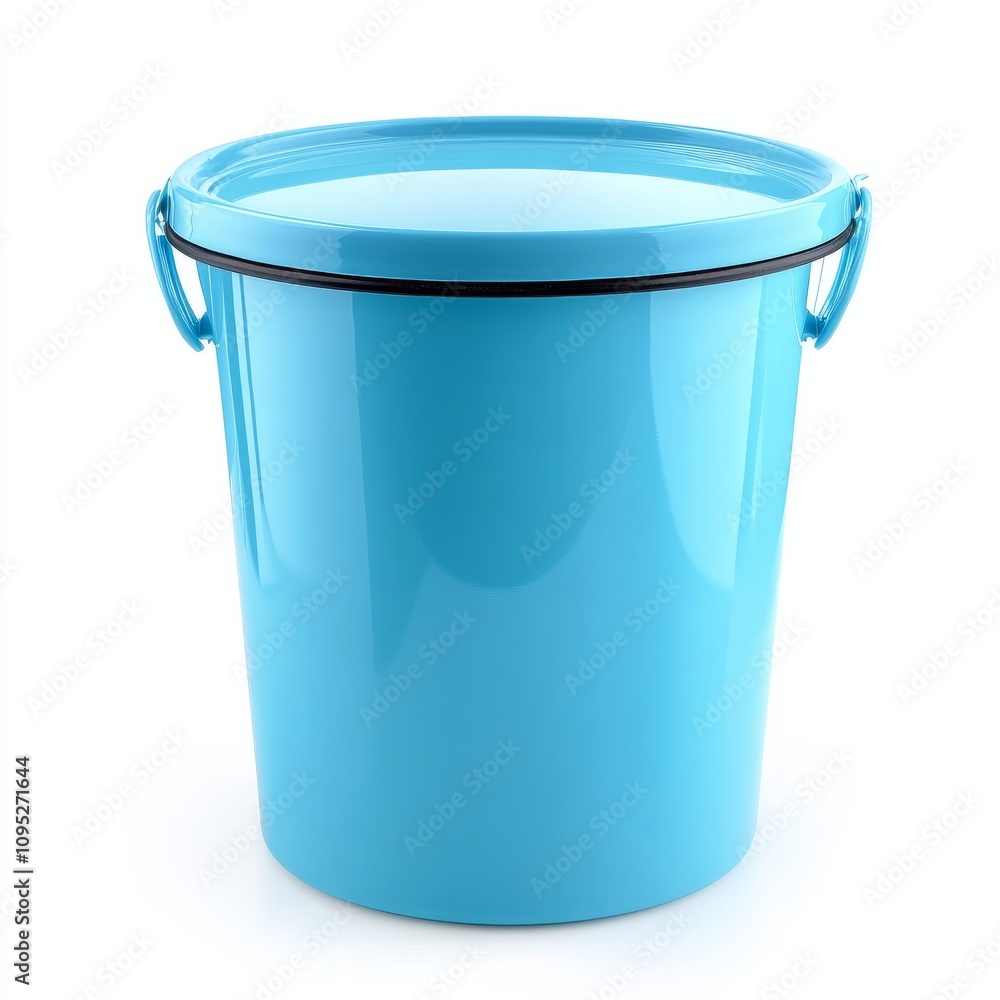 new clean blue garbage isolated on white new clean blue garbage isolated on white