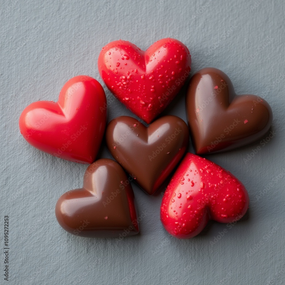 Fototapeta premium heart shaped chocolates