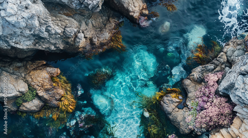Rocky Tidal Pools, Drone View Rocky Tidal Pools, Drone View