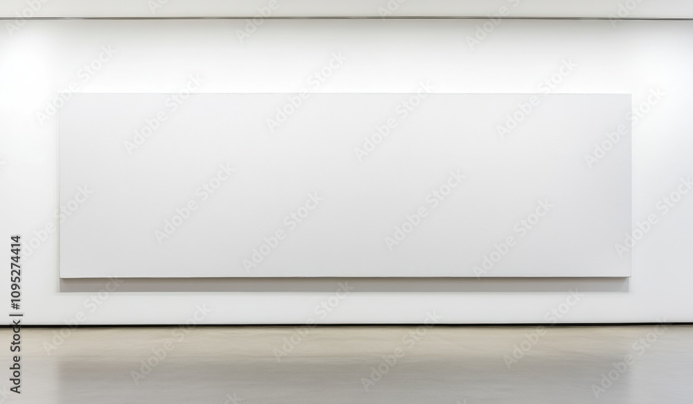 Large white wall in an art gallery without artwork or furniture, creating a stark and minimalist space that emphasizes contemporary art. Large white wall in an art gallery without artwork or furniture, creating a stark and minimalist space that emphasizes contemporary art.
