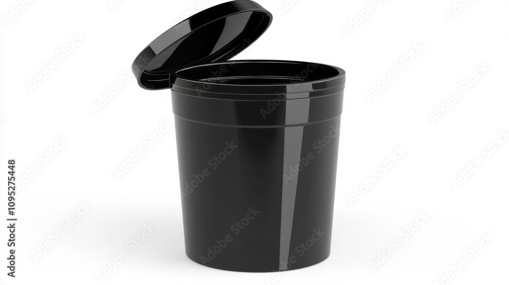 black vibrant and clean garbage isolated on white black vibrant and clean garbage isolated on white