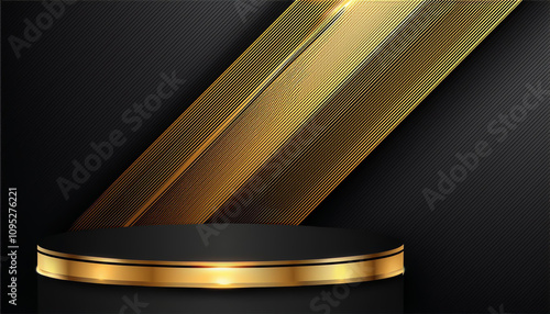 Elegant Black and Gold Award Background