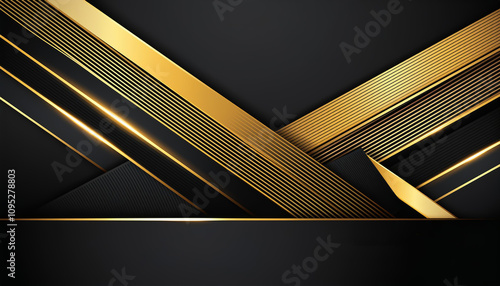 Chic Black and Gold Award Background Design photo