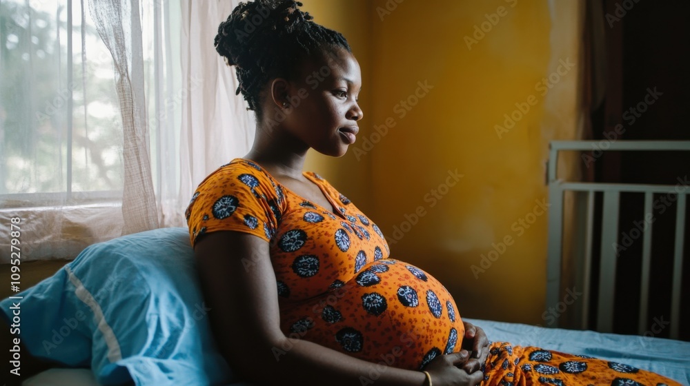 Fototapeta premium Maternal healthcare in underserved areas, Reflecting maternal mortality challenges, photography style