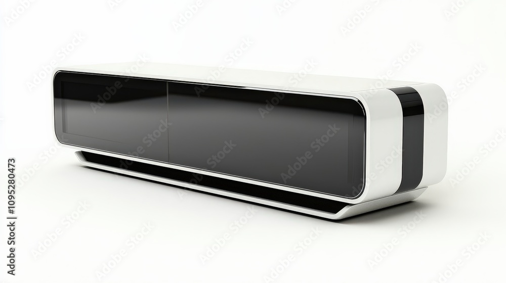 Sleek modern minimalist black and white media console design Sleek modern minimalist black and white media console design