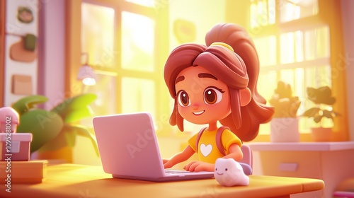 Social Media Awareness Campaign Pastel colored 3D cartoon style illustration.
