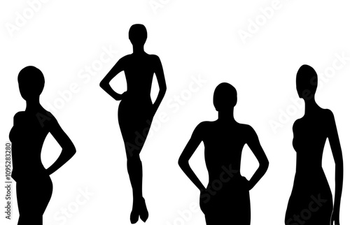 graceful Silhouette, a silhouette of a woman in a graceful pose