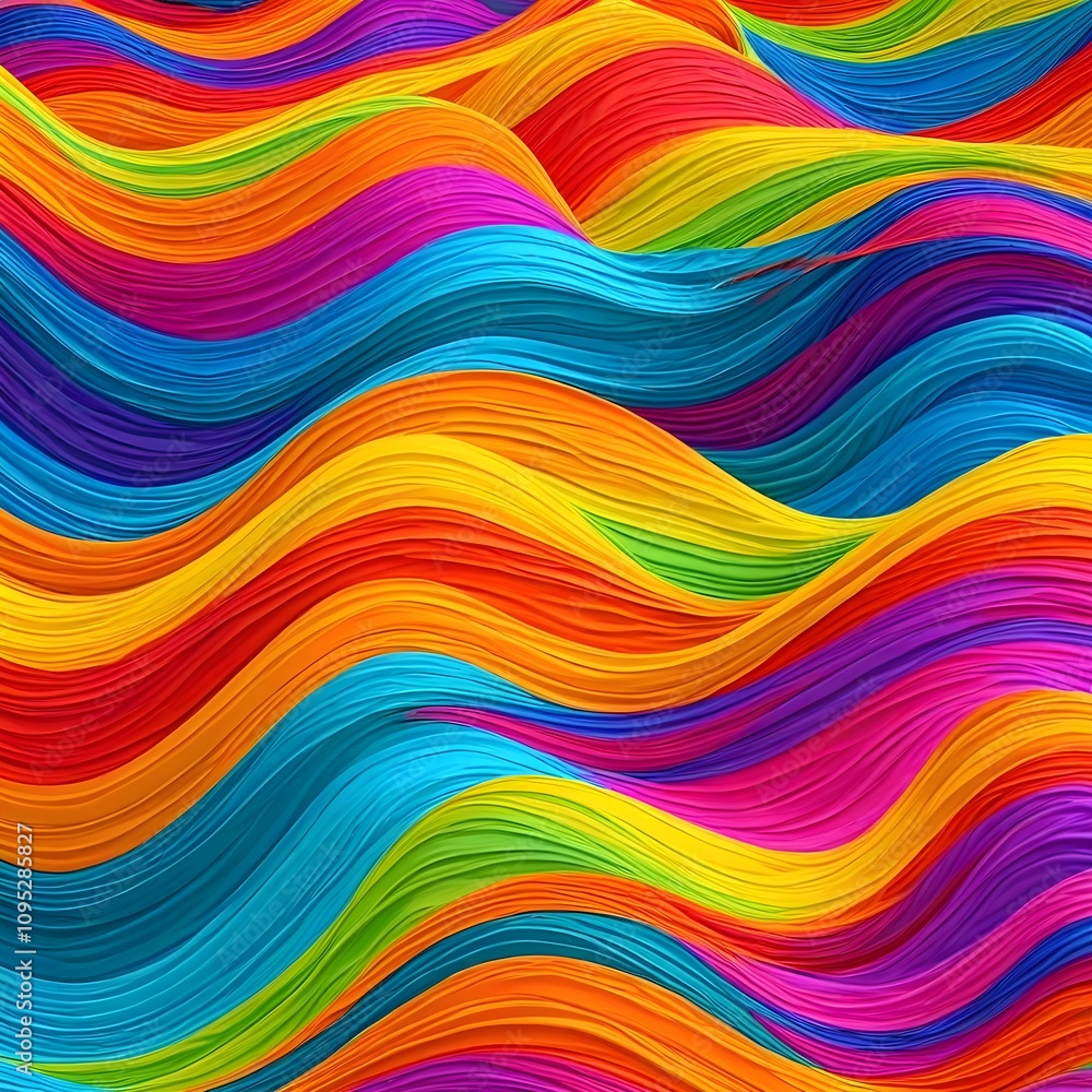 Abstract Colored Waves Design Abstract Colored Waves Design