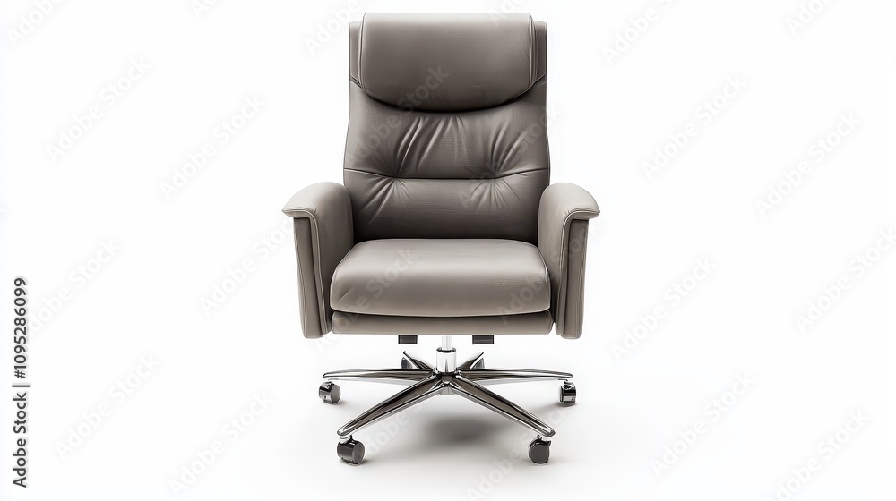 Modern gray office chair with adjustable features and ergonomic design Modern gray office chair with adjustable features and ergonomic design