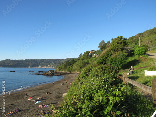 playa grande niebla photo