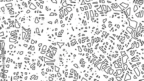 Abstract White and Black Vector, Black Musical Notes on White Background. Many Random Falling Notes.