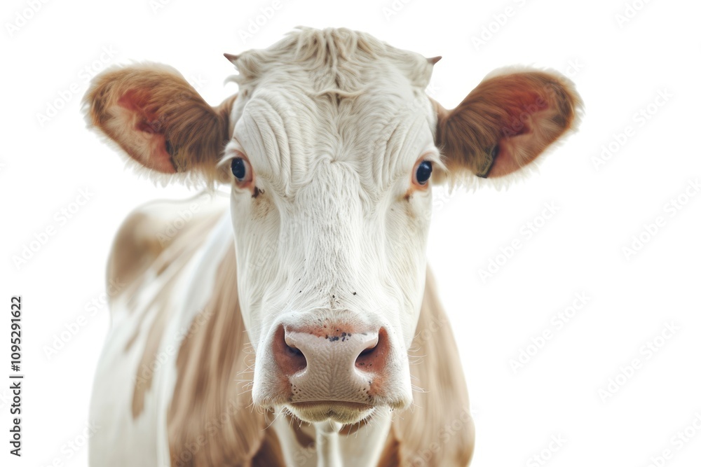 Black and white cow isolated Black and white cow isolated