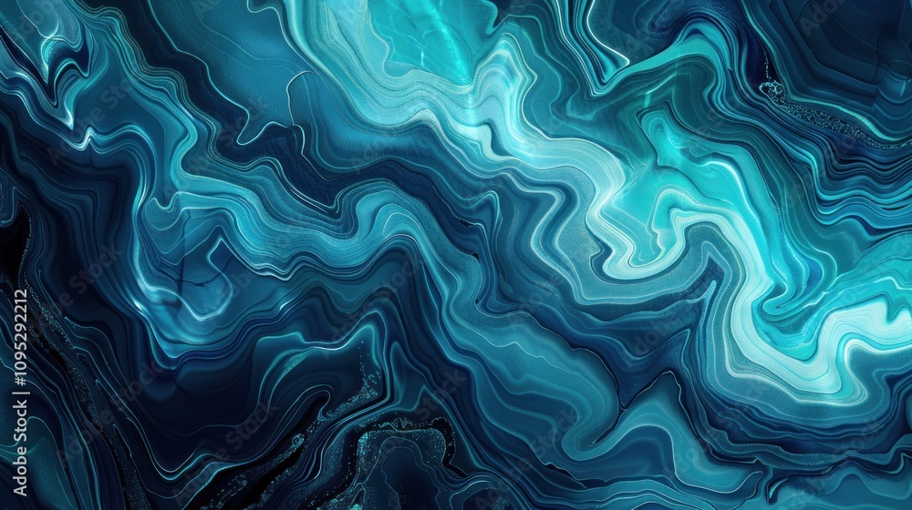 Obraz premium Abstract Blue Swirls