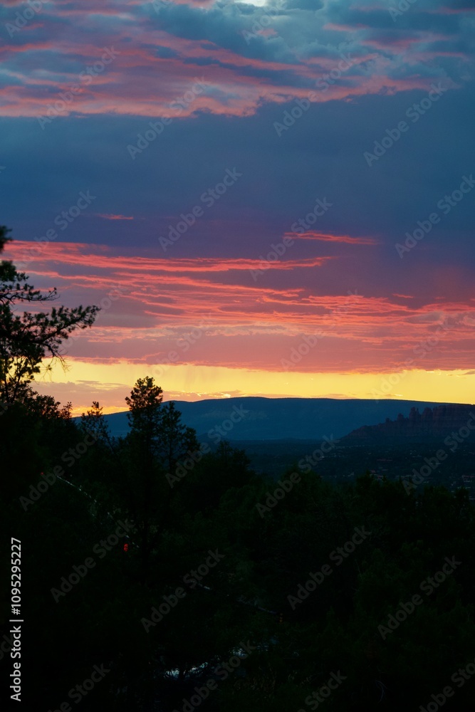 Fototapeta premium Sunset, Nature, Arizona, USA, Mountains