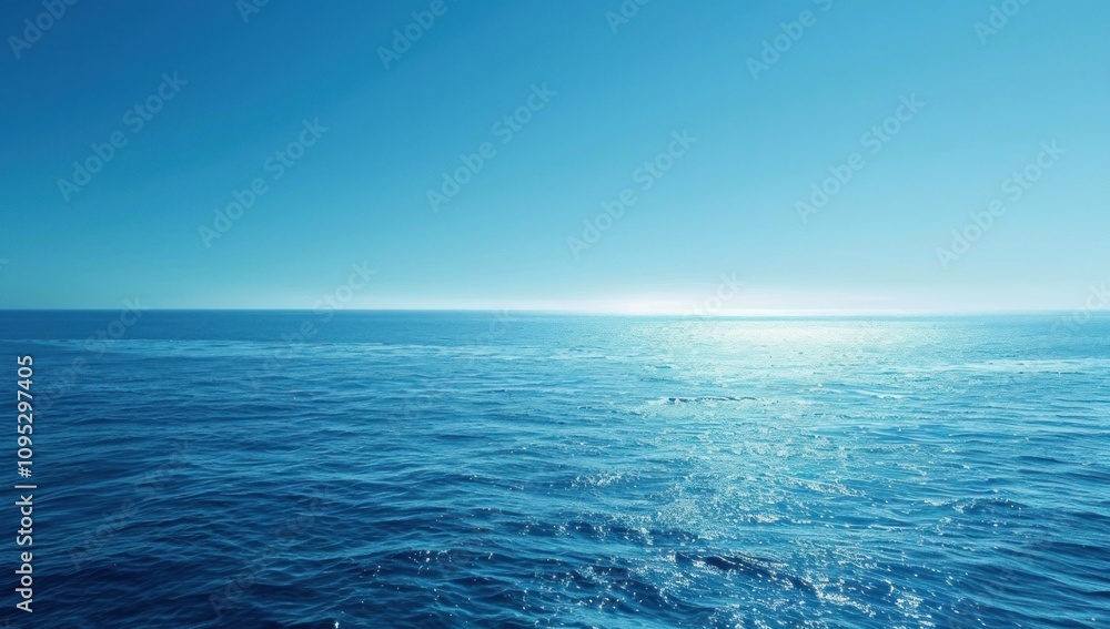 Obraz premium Tranquil Blue Ocean Horizon