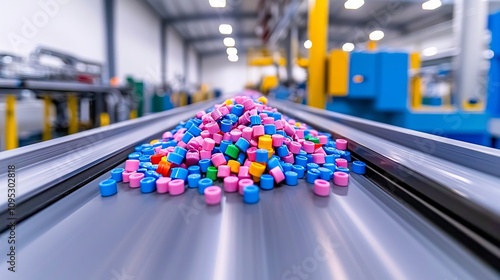 Converting plastic into pellets for reintegration into production processes exemplifies the circular economy.