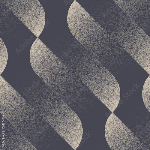 Magnificent Fashionable Seamless Pattern Trend Dot Work Abstract Vector Background. Tilted Split Dashes Structure Halftone Art Illustration for Fashion Textile Print. Dynamic Abstraction for Wallpaper