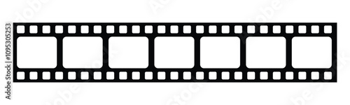 Film strip line icon simple design, film strip icon used for videography elements, cinema reel. Filmstrip with frames, photo and videos for camera.