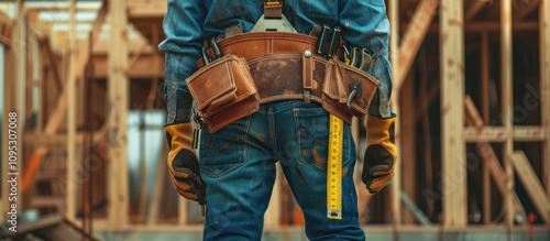 Construction Worker with Tools photo