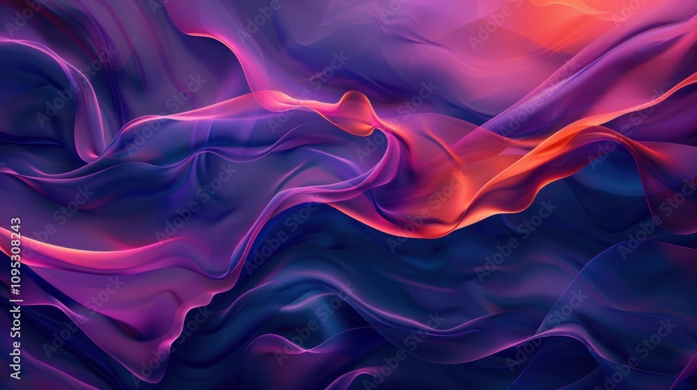 Obraz premium Abstract Swirling Shapes in Vibrant Hues
