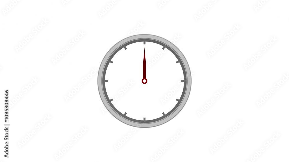 The Wall clock off white animation on white background TimeLapse. The Wall clock off white animation on white background TimeLapse.