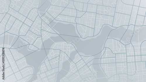 City area, background map of streets. Widescreen proportion, digital flat design street map. Vector City top view. View from above the map, vector background