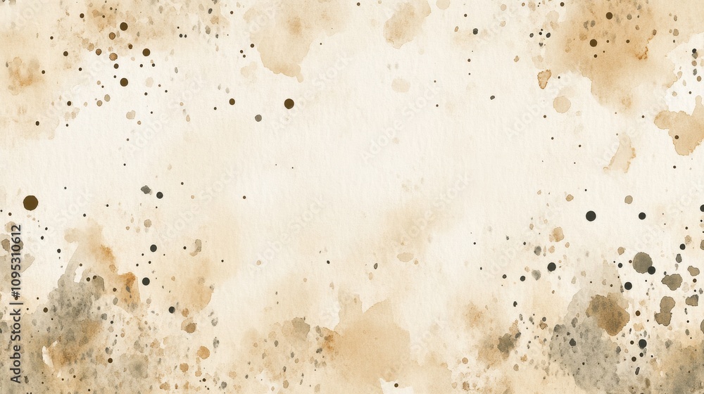 Soft beige watercolor background with scattered speckles, perfect for creative projects. Soft beige watercolor background with scattered speckles, perfect for creative projects.