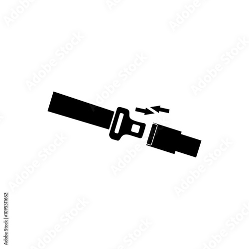 Seatbelt Icon vector, Airport silhouette vector icon