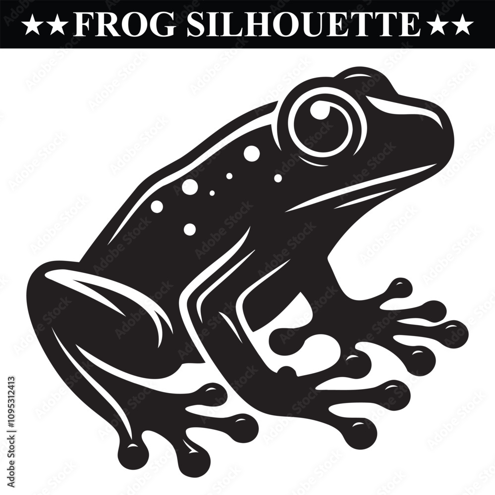 Frog silhouette, Frog hand drawn art on white background. Eps 10 Frog silhouette, Frog hand drawn art on white background. Eps 10