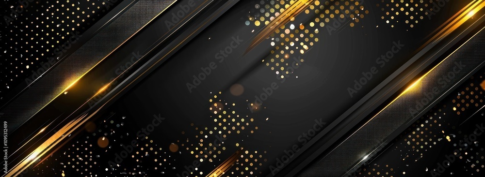 Abstract Black and Gold Background with Geometric Shapes Abstract Black and Gold Background with Geometric Shapes