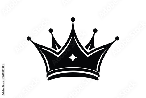 Crown vector silhouette art illustration. EPS File photo