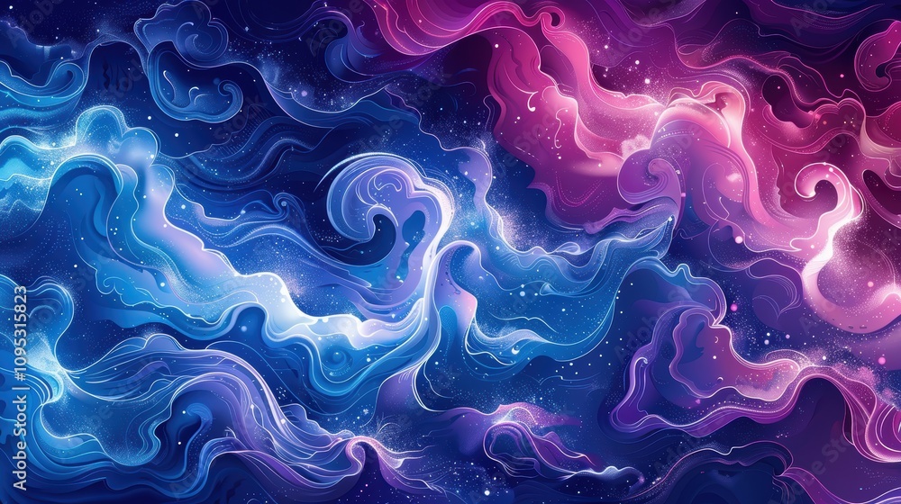 A detailed vector pattern of swirling water in vibrant colors, representing motion and fluidity A detailed vector pattern of swirling water in vibrant colors, representing motion and fluidity